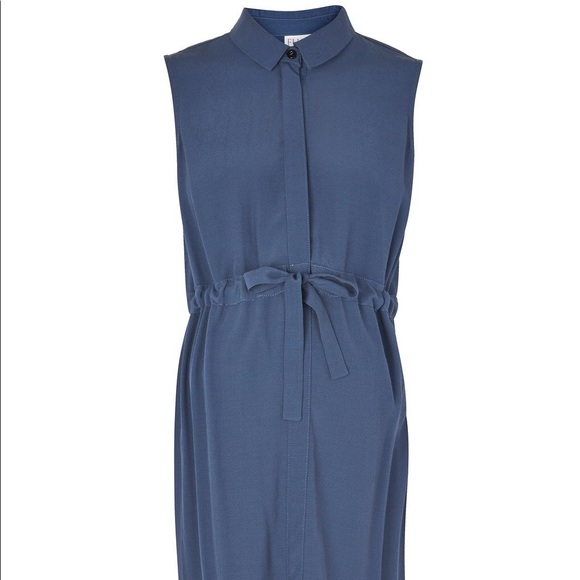 Topshop (Maternity) Navy Drawstring Dress - Picture 2 of 8